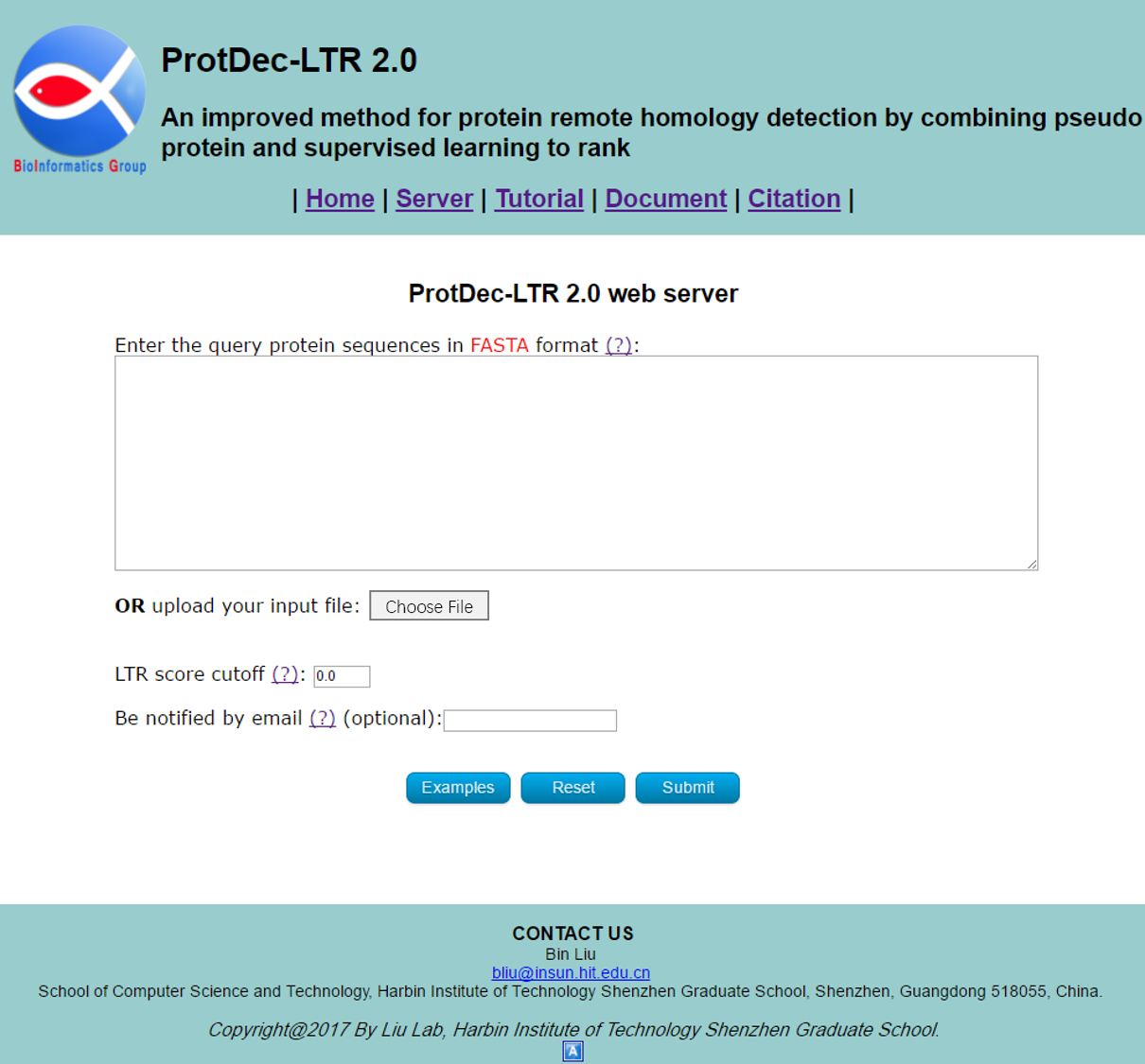 ProtDec-LTR web-server